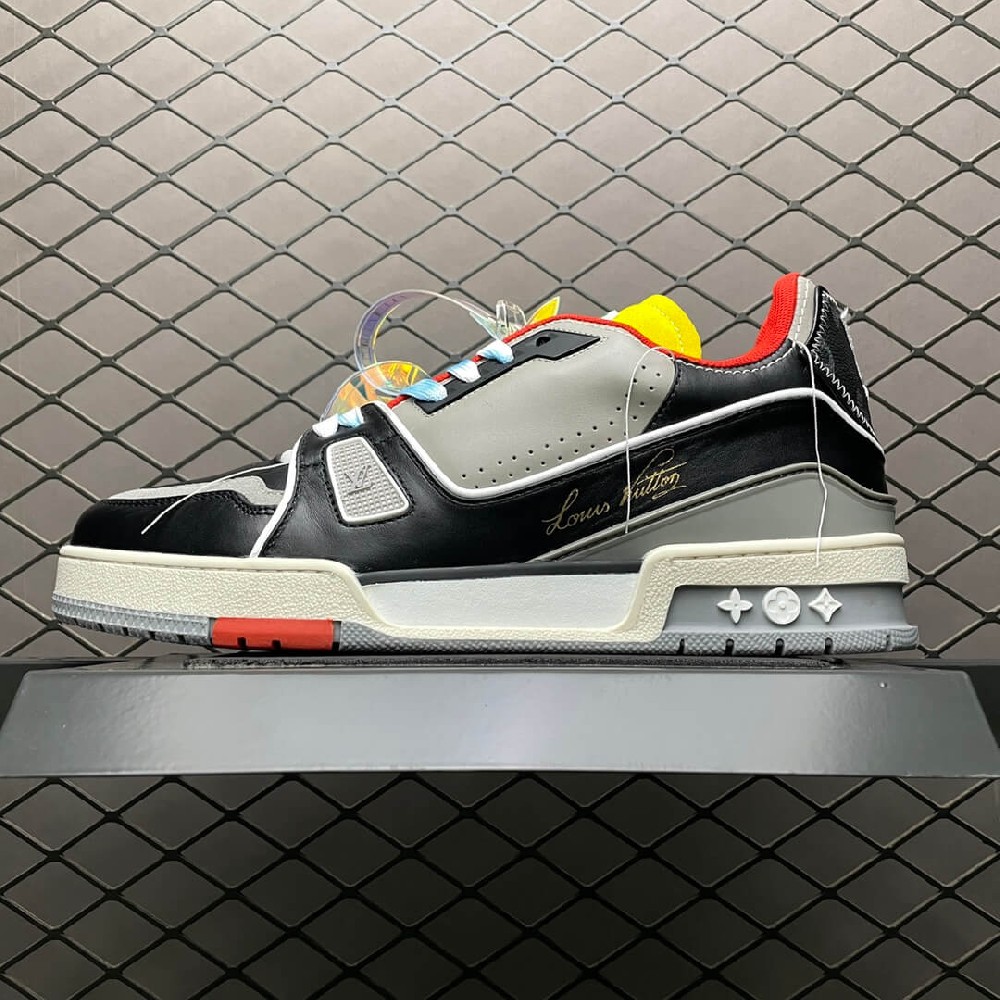 顶级Louis Vuitton 路易威登 Trainer LV运动板鞋 黑红黄