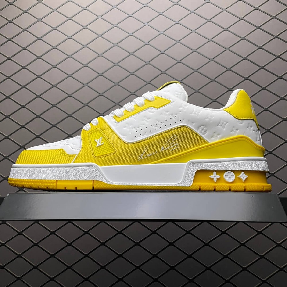 Louis Vuitton 路易威登 LV Trainer 低帮休闲板鞋 白黄色